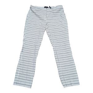 Theory Women's Classic Skinny Pant Plaid Gingham Dress Work Pants Size 8